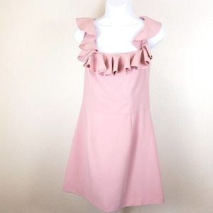 FRENCH Connection Pink Ruffle Mini Dress, size 8